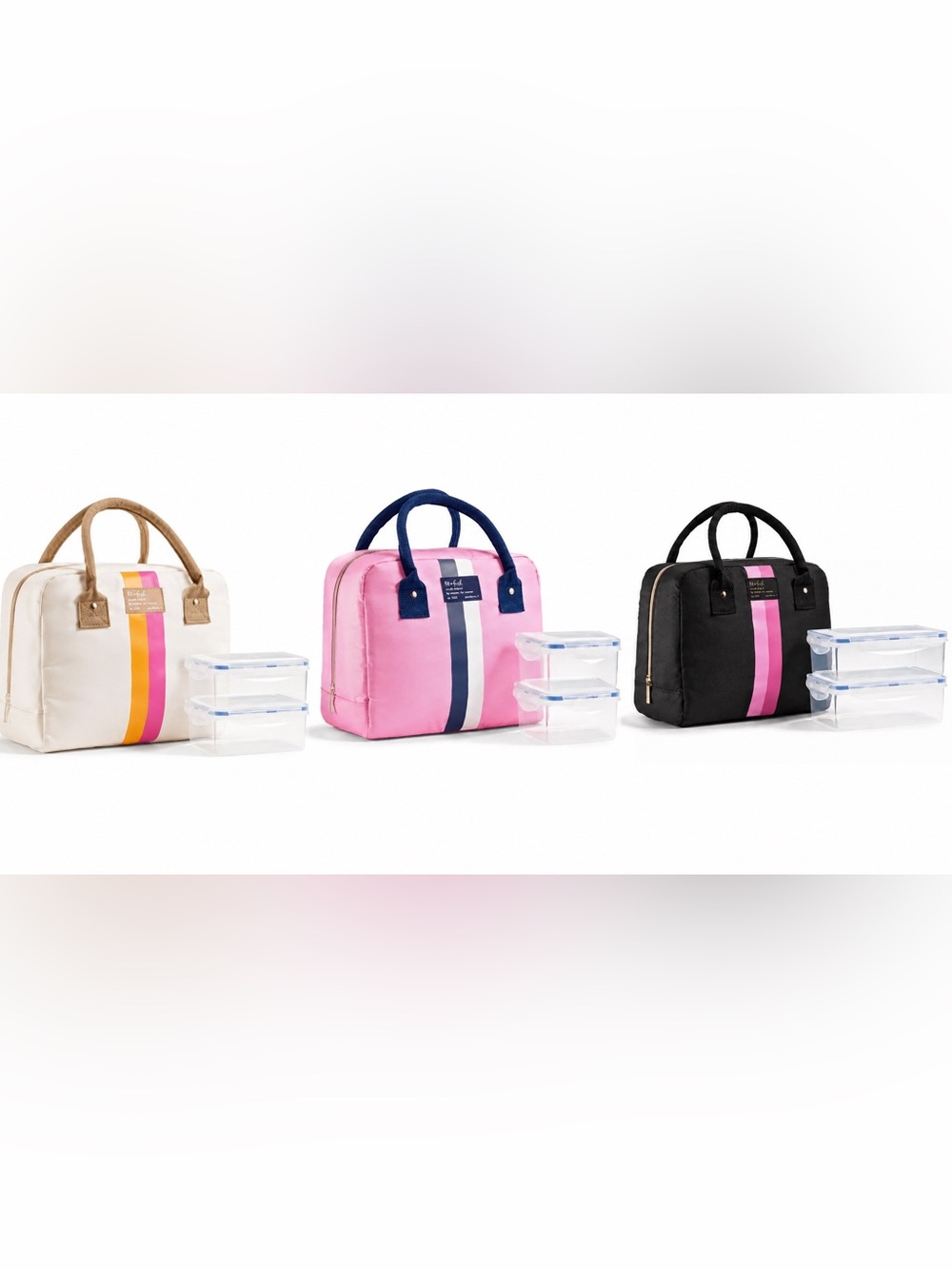 Fit & Fresh Bloomington Lunch Kit PICK YOUR COLOR PINK BLACK CREAM
